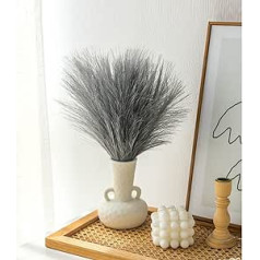 Komplektā 15 Pampas pušķi, imitācija 55,4 cm Pampas Grass Dzīvojamās istabas dekorēšana Guļamistabas kāzu ballīšu dekorēšana Bohēmijas stilā (pelēka)