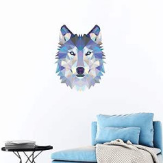 Sticker Origami Wall Sticker Wolf Wallpaper Decoration Room and Living Room 40 x 30 cm