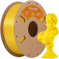 ERYONE ātrgaitas kvēldiegs PLA+ 1,75 mm +/- 0,03 mm, 3D drukas PLA Pro kvēldiegs, kas piemērots lielākajai daļai FDM printeri, 1 kg (2,2 mārciņas) / spole, dzeltena