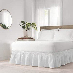 Easy Fit Bettvolle, umwickelnde Bettdecke, einfaches An- und Ausziehen, 45,7 cm, Weiß
