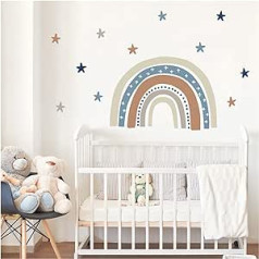 Little Deco DL920-4 Wall Sticker Rainbow with Stars for Children's Room