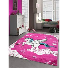 Carpetia Children's Play Rug for Girls - Unicorn - Pink