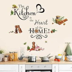 wondever Wall Sticker Kitchen Food Wall Sticker Sayings and Quotes Wall Sticker Wall Decoration for Dining Room Kitchen Cabinet