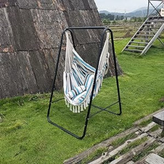 CCLIFE Hanging Chair with Frame Cushion Hanging Swing Hanging Chair Up to 100 kg Indoor and Outdoor Garden Hanging Seat