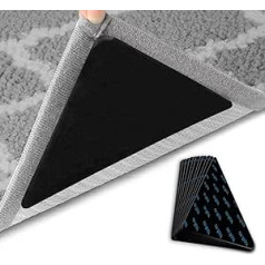 12 Pack Triangle Carpet Grippers Washable and Reusable Carpet Grippers for Marble, Wood Floors and More