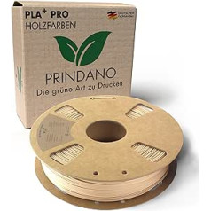 Prindano BIO PLA+ kvēldiegs 1,75 mm PLA Plus 3D printera kvēldiegs 1 kg spoles izmēru precizitāte +/- 0,03 mm PLA+ FDM printera patērējamais materiāls PLA+ Pro koka krāsas