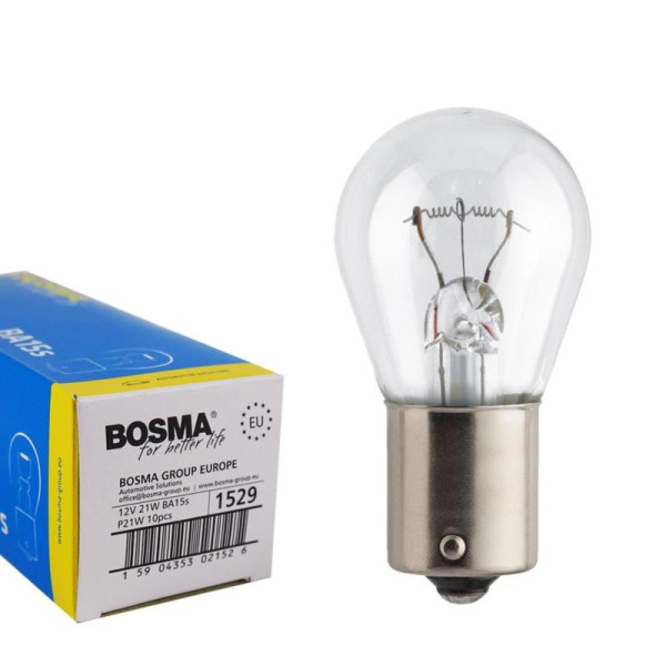 BOSMA Auto spuldze 6V 21W P21W BA15s / 003186 / 1 gab.