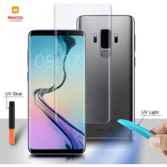 Mocco UV 9H Tempered Glass Aizsargstikls Pilnam Ekrānam + Eco Līme + Lampa Priekš Huawei Mate 20 Lite Caurspīdīgs