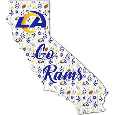 Fanu veidojumi NFL Sentluisas Rams Unisex Losandželosas Rams Floral State Sign Team krāsa 12