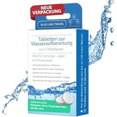 Vandens valymo geriamasis vanduo (4 x 30 tablečių) – Vandens sterilizavimas ir geriamojo vandens valymas – Chloro dioksido tabletės – Užtemimo avarinė kuprinė – Avarinė įranga