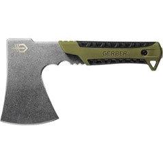 Gerber kempings un āra cirvis, Pack Hatchet Flat Sage, ar maksts, garums: 24 cm, svars: 590 g, 31-003482