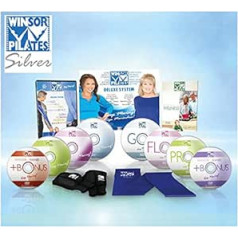 „Winsor Pilates Deluxe“ – 8 DVD, pirštinės su svoriu, atsparumo juosta, sveikatingumo vadovas