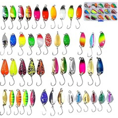 Blinker Angeln Set,Jig Spinner Set,Gummifische Set,Spoons Forelle Set, füR Salzwasser Und SüSswasser für Hecht, Zander, Barsch, Forelle