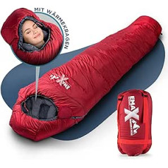 EMAX Outdoor Mummy miegmaišis - 230 cm žiemos miegmaišis, -10°C, Kompaktiškas lauko miegmaišis, skirtas stovyklavimui, žygiams ir alpinizmui - Itin lengvas, mažas supakuotas dydis - Praktinė įranga