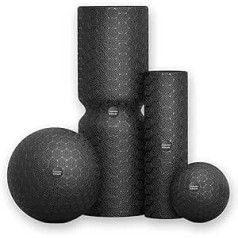 Liebscher & Bracht komplekts Fascia Roller un Fascia Ball, 2 gabali no katra, muskuļu, saistaudu un vielmaiņas muskuļu un saistaudu trenēšanai ar vingrinājumiem DVD.