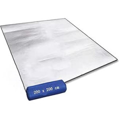 Aehma Aluminium Sleeping Mat, Foam Mats, 200 x 200 cm, Insulated Mat, Foldable Tent Mat, Floor Mat, Thermal Mat, Sleeping Mat for Camping Mat, Made of Aluminium Foil, Ultralight