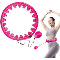 Cihely Smart Hula Hoops notievēšanai Magic Hula Hoop Fitness pieaugušajiem bērniem, Regulējams Hula Hoop ar masāžas pogām un 16/24 noņemamām daļām, ideāli piemērots svara zaudēšanas treniņiem