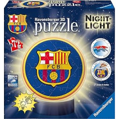 Ravensburger 11166 National Soccer Club 3D Puzzle Barcelona FC Night Light, daudzkrāsains