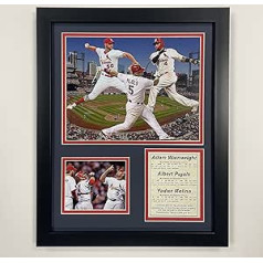 Legends Never Die, Inc. St Louis Cardinals | Lielais 3 | Moliņa - Veinraita - Pujols | Ierāmēta fotoattēlu kolāža 12x15