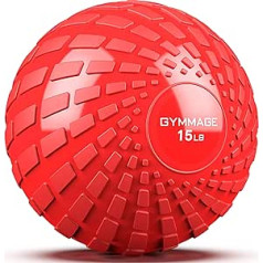 GYMMAGE Slam Ball Weighted Ball for Training 10 15 20 25 30 40 22.7 kg Exercise Ball for Strength and Crossfit and Conditioning Training Home Gym Workout with Grip Surface