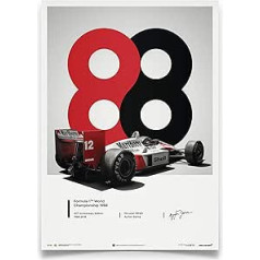 Autobraucējs | McLaren MP4/4 - Ayrton Senna - 1988 - Sanmarīno GP - 1988 - Plakāts | Standarta izmērs 19 x 27,5 collas