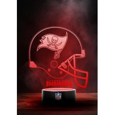 Lielisks zīmols Tampa Bay Buccanneers NFL LED lampas gaismas logotipa ķiveres maiņas režīms ar 6 dažādām krāsām