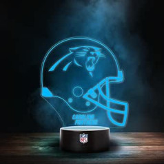 Lielisks zīmols Carolina Panthers NFL LED lampas gaismas logotipa ķiveres maiņas režīms ar 6 dažādām krāsām