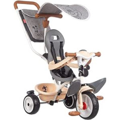 Smoby Toys - Mickey Mouse Tricycle Baby Balade Plus L - Grows with Your Child in 3 Levels for Babies and Children for +10, +15 and +30 Months - Children's Tricycle with Push Bar, Strap and Much More