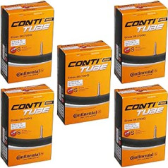 Continental Unisex Cross Fahrradschlauch 28 700 x 32-42c – Presta-Ventil 42 mm (5 Stück) Schlauch Pack, Black