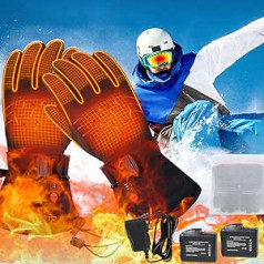 Heated Gloves, Winter Heated Gloves, Outdoor Hand Warmer, 2 x 7.4 V, 3200 mAh Batteries, Powered Heated Gloves for Men and Women, Thermal Gloves with 3 Heat Settings, Bicycle, Motorcycle, Ski