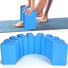 10 Pack EVA Foam Yoga Blocks High Density Yoga Accessories Improves Strength and Supports Balance and Flexibility Supportive Soft Non-Slip Surface for Pilates