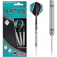 Artos Steel Dart, the Pro Dart without a lot of Schnik Schnak Darts. Set of 3 darts made from 80% tungsten (tungsten) with easy flight characteristics. Designed in mint, red and copper