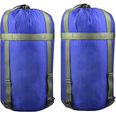 ABOOFAN Drabužių laikymo krepšys Nešiojamas raištelis Kompresinis maišas Miegmaišis Antklodės Krepšiai stovyklavimui Žygiai Mėlyna 23x51cm