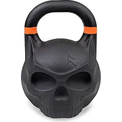 Phoenix Fitness RY1317 Skull Kettlebell — liela svara čuguna tējkanna spēka un kardiotreniņu aprīkojumam, 24 kg