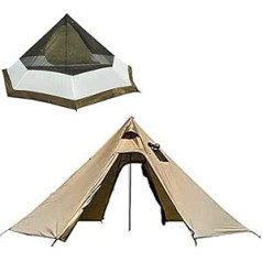 BOCbco Outdoor Camping Pyramid Teepee Tent Lightweight Teepee Hot Tent for Hunting Backpacking Camping Hiking Family