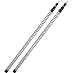 normani Outdoor Sports Pack of 2 Alumīnija teleskopiski stāvošie nūjas atbalsta stienis - Double Pack - Pilnībā regulējams no 76-180 vai 94-240 vai 116-300 cm