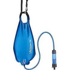 LifeStraw Flex ar gravitācijas maisu, daudzfunkcionālu ūdens filtru ar 2 pakāpju filtru pārgājieniem, kempingiem, ceļojumiem un gatavībai ārkārtas situācijām