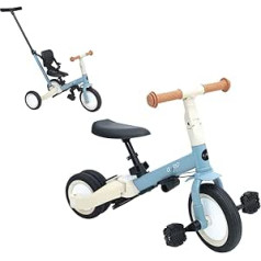 Olmitos - Evolution Tricycle for Babies 5-in-1 GYRO - Children's Bicycle from 1 Year to 5 Years - Tricycle for Bicycle with or without Pedals - Adjustable and Convertible (Blue)