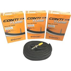 Continental Bike Inner Tubes Race 28 Inner Tube Pack — melns, 700C