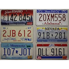 6. numura šķīvju komplekts/partija # ASV Dienviddakota/Alabama/Nevada Aidaho + + Ohaio ASV Minesota Metāla zīmes # Automašīnu zīmes
