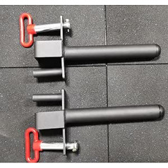 CSBH Pull-Up Straightline Handles, Power Rack Accessories, Fit 3 x 3 Inch Tube Power Racks, Power Cage Square Rack, Set of 2 Diving Bar Handle Grips for Strength Training