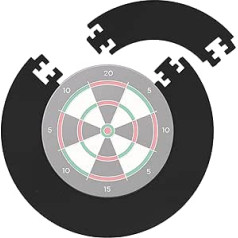 ASIAR Dartscheiben-Einfassungsring for 18 Zoll, Patchwork-Typ Eva-Dartscheiben-Einfassung, wasserdichte runde Dartscheiben-Rückwand, Keine Befestigungen erforderlich