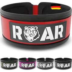 Roar® svara celšanas josta vīriešiem un sievietēm, pacelšanas josta trenažieru zālei, spēka celšanas josta, svarcelšanas josta, spiešanas josta, Crossfit josta, fitnesa josta vīriešiem, spēka josta