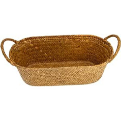 XENITE 2 Pieces Hollow Storage Basket, Food Decoration, Kids Dinner Plate, Makeup Storage Organiser, Fruit Storage Basket, Wicker Bread Basket, Gift Baskets, Mat Grass, Household Straw