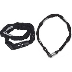 ABUS Tresor 1385/75 56341 Velosipēda slēdzene, melna, 75 cm, 51133 un ķēdes slēdzene 1200/60, melna, 60 cm