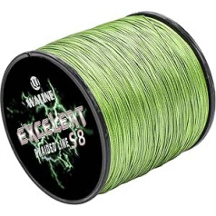 Waline Super Strong 300 m 500 m PE Braided Fishing Line 8 Strands Multifilament Fishing Line 20 lb-80 lb Sea Fishing Braided Line (Army Green, 60 lb/0.37 mm/300 m 328yds))