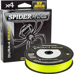 Spiderwire cieta makšķerēšanas aukla 4, dzeltena 0,14 mm, 300 m, pīta PE Dyneema jūras vērpšana, karpu zveja