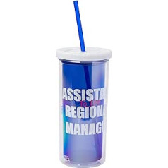 Silver Buffalo The Office Assistant to the Regional Manager Plastic Tall ar vāku un salmiem 590ml