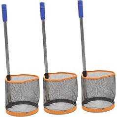 BESPORTBLE 3gab bumbiņu savācējs galda tenisam Rīks zelta roktura paņemšanai Putter Ball Retriever Pārnēsājams bumbu savācējs Tenisa bumbiņu savācējs Pārnēsājams bumbu savācējs Metāla garais rokturis