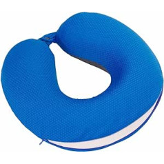 BERGER Memory Neck Pillow Travel Pillow Support Pillow Compact and Lightweight for Camping Car 30 x 30 x 9 cm Blue